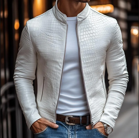 MAXIMUS | CHAQUETA DE LUJO DE PIEL DE COCODRILO